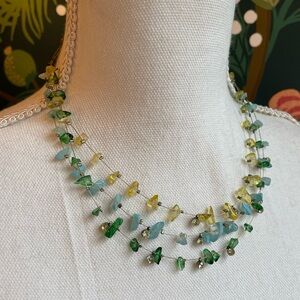 y2k Green Layered Fairy Necklace